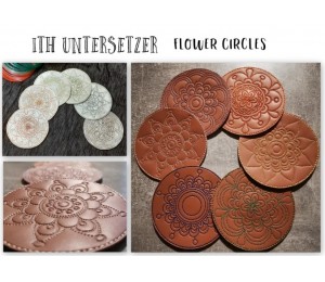 Stickserie ITH - Untersetzer Flower Circles